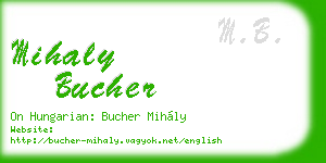 mihaly bucher business card